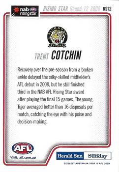 2009 Select Herald Sun AFL - Rising Star #RS12 Trent Cotchin Back